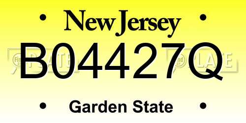 B04427Q New Jersey License Plate