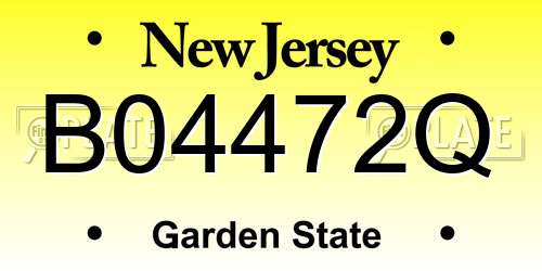 B04472Q New Jersey License Plate
