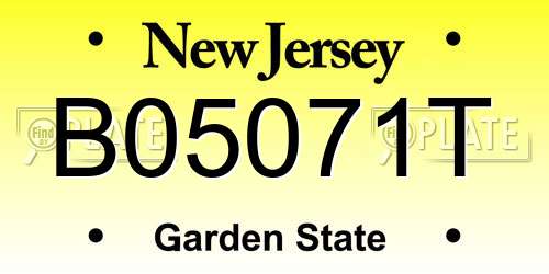 B05071T New Jersey License Plate