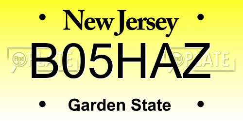 B05HAZ New Jersey License Plate