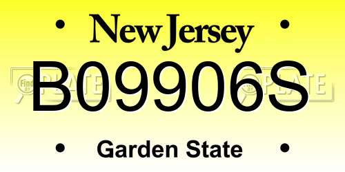 B09906S New Jersey License Plate