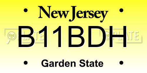 B11BDH New Jersey License Plate