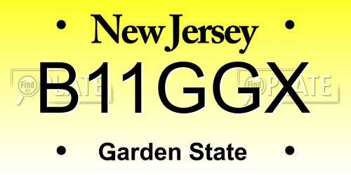 B11GGX New Jersey License Plate