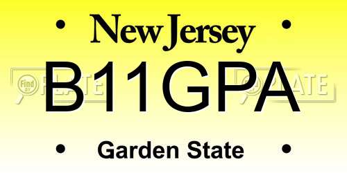 B11GPA New Jersey License Plate