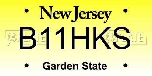 B11HKS New Jersey License Plate