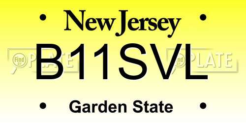 B11SVL New Jersey License Plate