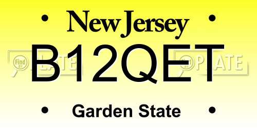 B12QET New Jersey License Plate