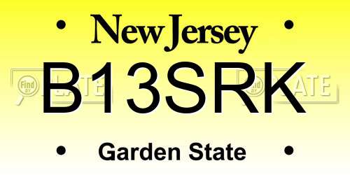 B13SRK New Jersey License Plate