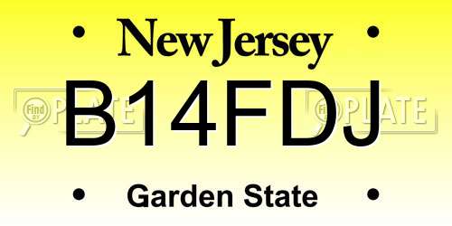B14FDJ New Jersey License Plate