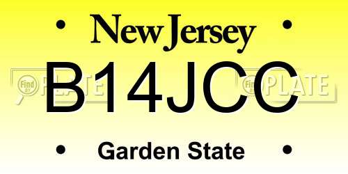 B14JCC New Jersey License Plate