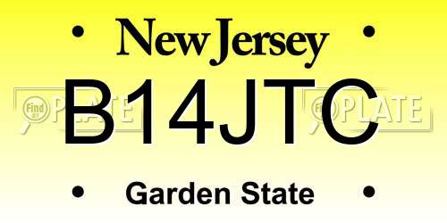 B14JTC New Jersey License Plate