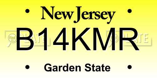 B14KMR New Jersey License Plate