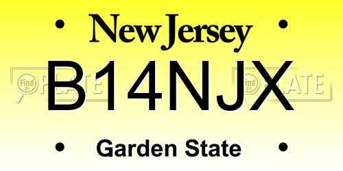 B14NJX New Jersey License Plate