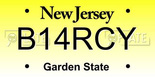 B14RCY New Jersey License Plate