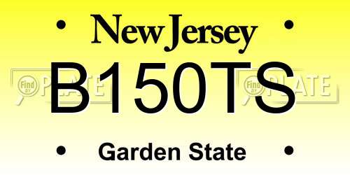 B150TS New Jersey License Plate