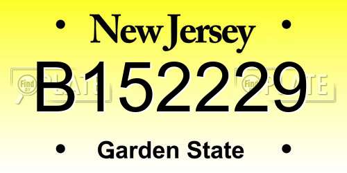 B152229 New Jersey License Plate