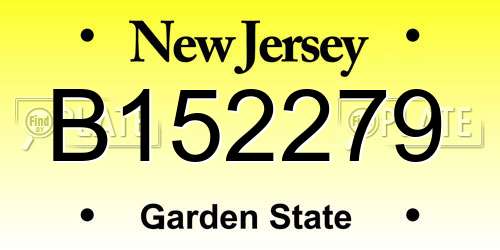 B152279 New Jersey License Plate