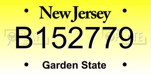 B152779 New Jersey License Plate