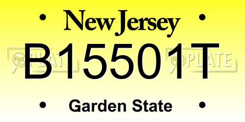 B15501T New Jersey License Plate
