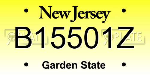 B15501Z New Jersey License Plate