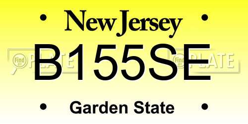B155SE New Jersey License Plate