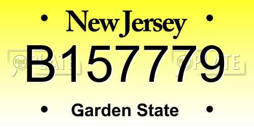 B157779 New Jersey License Plate