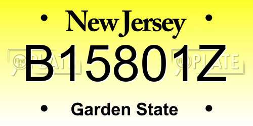 B15801Z New Jersey License Plate