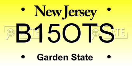 B15OTS New Jersey License Plate