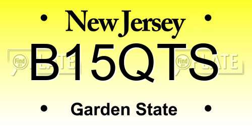 B15QTS New Jersey License Plate