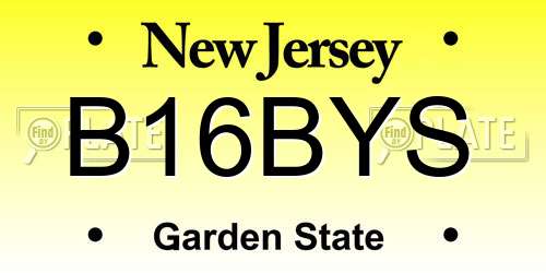 B16BYS New Jersey License Plate