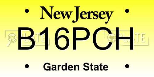 B16PCH New Jersey License Plate