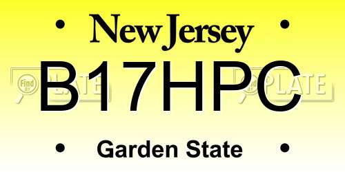 B17HPC New Jersey License Plate