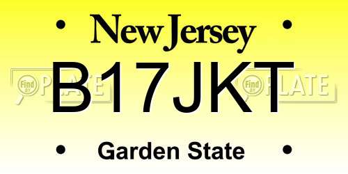 B17JKT New Jersey License Plate