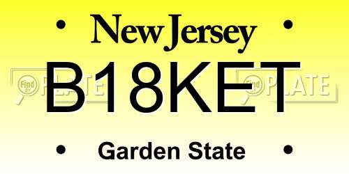 B18KET New Jersey License Plate