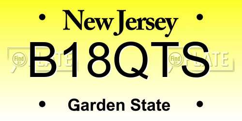 B18QTS New Jersey License Plate