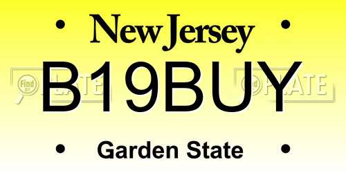 B19BUY New Jersey License Plate