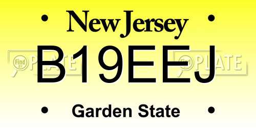 B19EEJ New Jersey License Plate