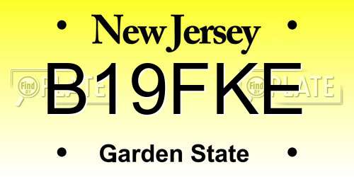B19FKE New Jersey License Plate