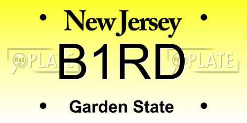 B1RD New Jersey License Plate