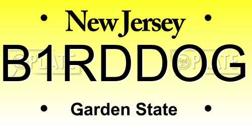 B1RDDOG New Jersey License Plate