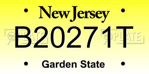 B20271T New Jersey License Plate