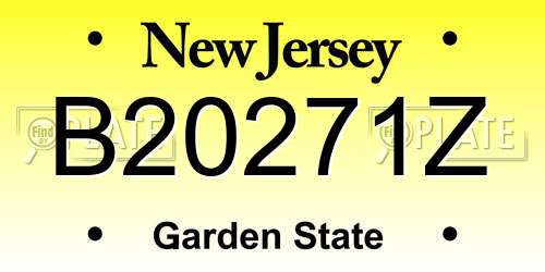 B20271Z New Jersey License Plate