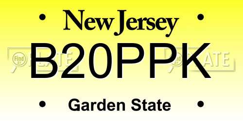 B20PPK New Jersey License Plate