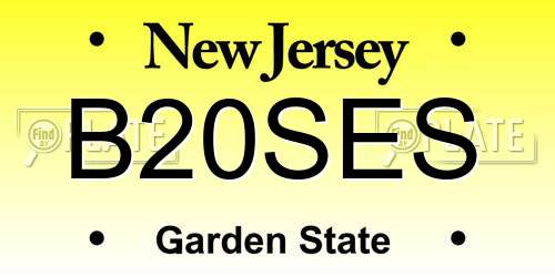 B20SES New Jersey License Plate