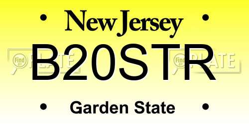 B20STR New Jersey License Plate