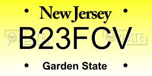 B23FCV New Jersey License Plate