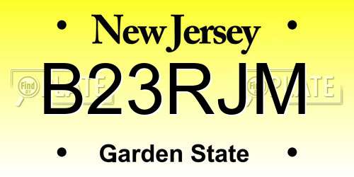 B23RJM New Jersey License Plate