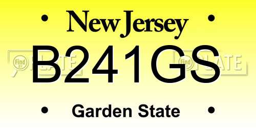 B241GS New Jersey License Plate