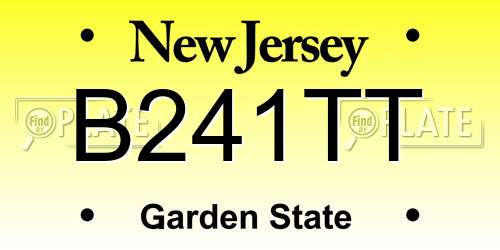 B241TT New Jersey License Plate