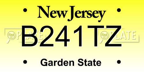 B241TZ New Jersey License Plate